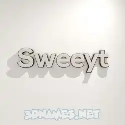 sweeyt in White Logo Warm style - 3D name wallpaper
