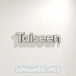 taiseen in White Logo Warm style - 3D name wallpaper