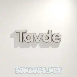tavde in White Logo Warm style - 3D name wallpaper