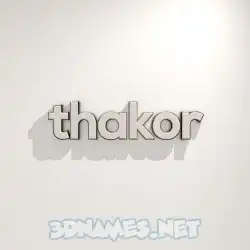 thakor in White Logo Warm style - 3D name wallpaper