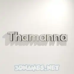 thamanna in White Logo Warm style - 3D name wallpaper