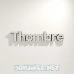 thombre in White Logo Warm style - 3D name wallpaper
