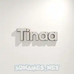 tinaa in White Logo Warm style - 3D name wallpaper