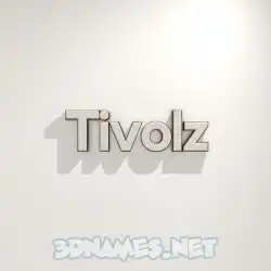 tivolz in White Logo Warm style - 3D name wallpaper