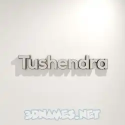 tushendra in White Logo Warm style - 3D name wallpaper