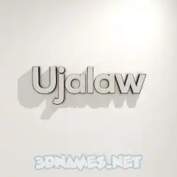ujalaw in White Logo Warm style - 3D name wallpaper