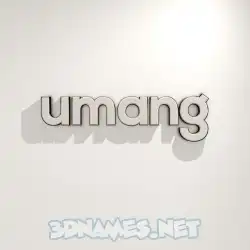 umang in White Logo Warm style - 3D name wallpaper