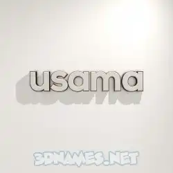 usama in White Logo Warm style - 3D name wallpaper