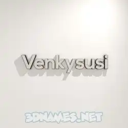 venkysusi in White Logo Warm style - 3D name wallpaper