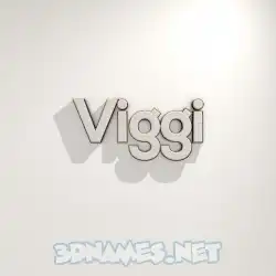 viggi in White Logo Warm style - 3D name wallpaper