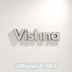 vishna in White Logo Warm style - 3D name wallpaper