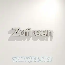 zafreen in White Logo Warm style - 3D name wallpaper