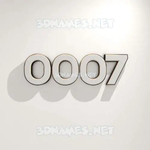 0007 in White Logo Warm style - 3D name wallpaper 0007 in White Logo Warm style - 3D name wallpaper