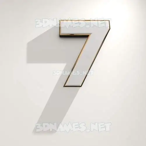 7 in White Logo Warm style - 3D name wallpaper