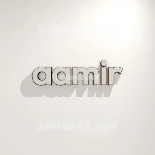 aamir in White Logo Warm style - 3D name wallpaper