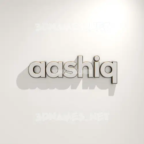 aashiq in White Logo Warm style - 3D name wallpaper