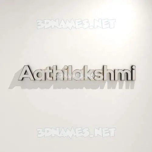 aathilakshmi in White Logo Warm style - 3D name wallpaper
