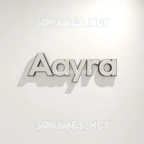 aayra in White Logo Warm style - 3D name wallpaper