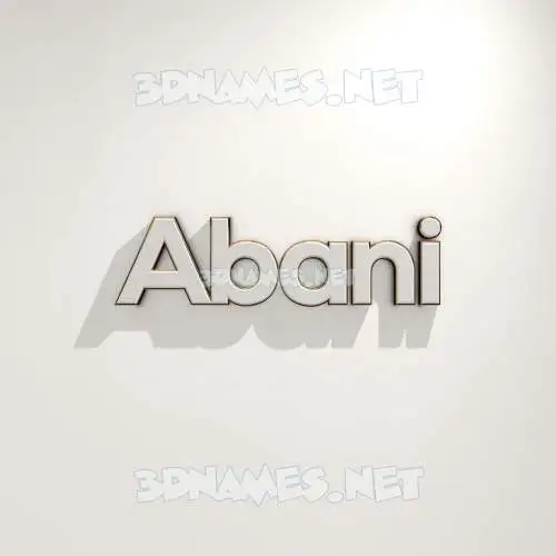 abani in White Logo Warm style - 3D name wallpaper