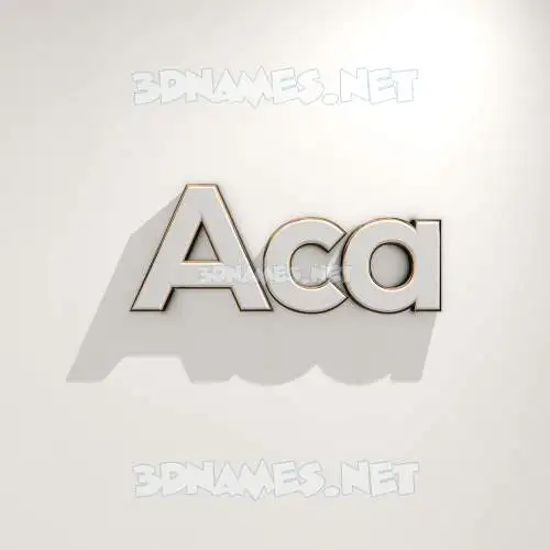 aca in White Logo Warm style - 3D name wallpaper