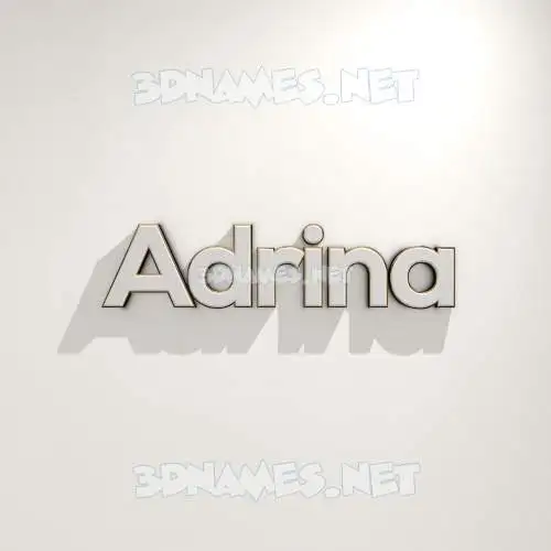 adrina in White Logo Warm style - 3D name wallpaper