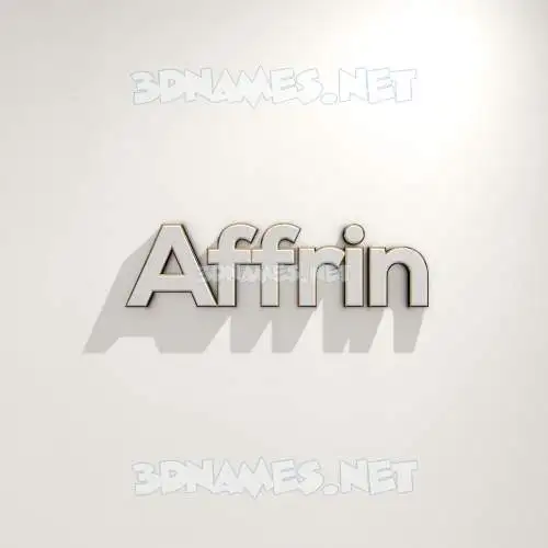 affrin in White Logo Warm style - 3D name wallpaper