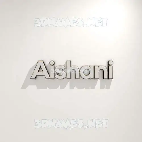 aishani in White Logo Warm style - 3D name wallpaper