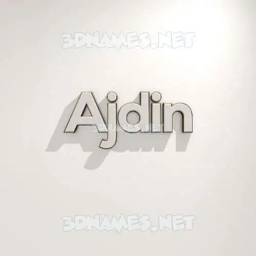 ajdin in White Logo Warm style - 3D name wallpaper