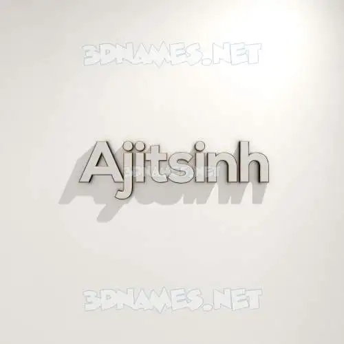 ajitsinh in White Logo Warm style - 3D name wallpaper