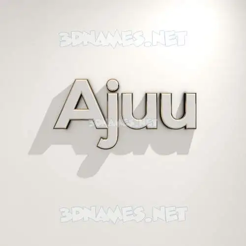 ajuu in White Logo Warm style - 3D name wallpaper ajuu in White Logo Warm style - 3D name wallpaper