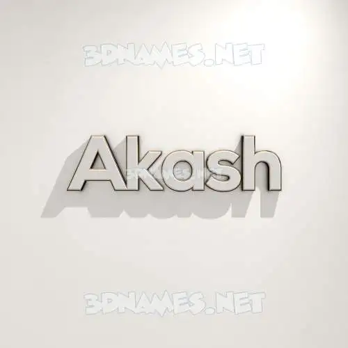 akash in White Logo Warm style - 3D name wallpaper