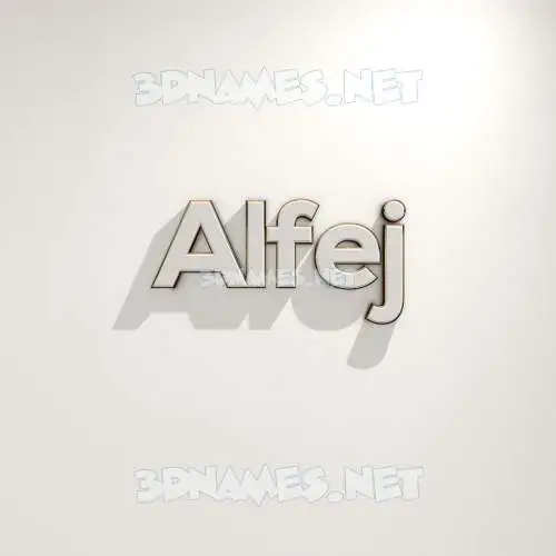 alfej in White Logo Warm style - 3D name wallpaper