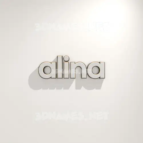 alina in White Logo Warm style - 3D name wallpaper