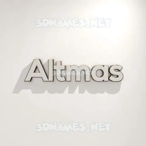 altmas in White Logo Warm style - 3D name wallpaper
