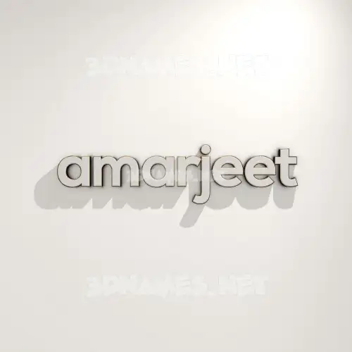 amarjeet in White Logo Warm style - 3D name wallpaper