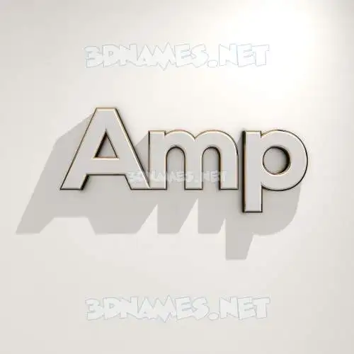 amp in White Logo Warm style - 3D name wallpaper