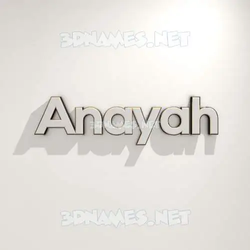 anayah in White Logo Warm style - 3D name wallpaper