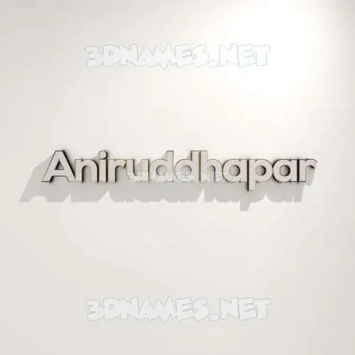 aniruddhapar in White Logo Warm style - 3D name wallpaper
