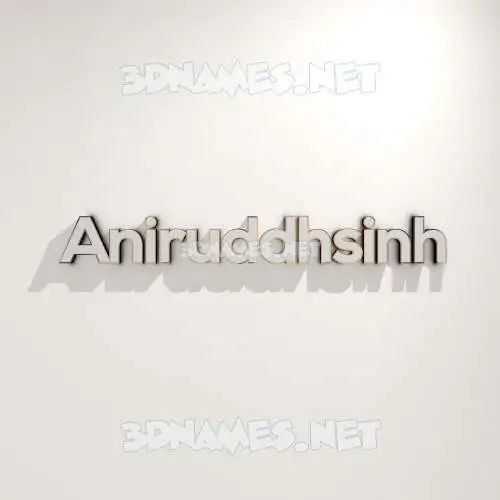 aniruddhsinh in White Logo Warm style - 3D name wallpaper