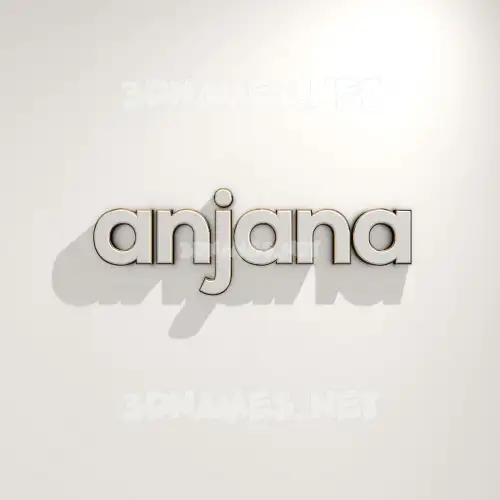 anjana in White Logo Warm style - 3D name wallpaper