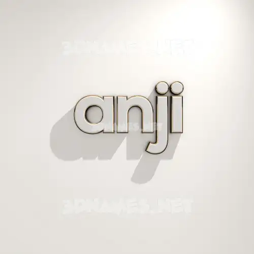 anji in White Logo Warm style - 3D name wallpaper