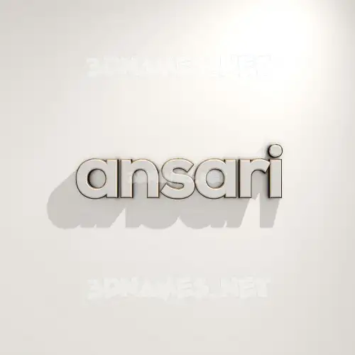 ansari in White Logo Warm style - 3D name wallpaper