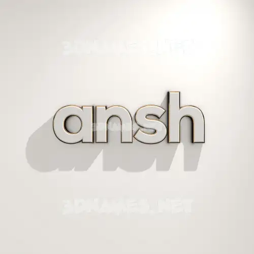 ansh in White Logo Warm style - 3D name wallpaper