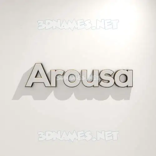 arousa in White Logo Warm style - 3D name wallpaper