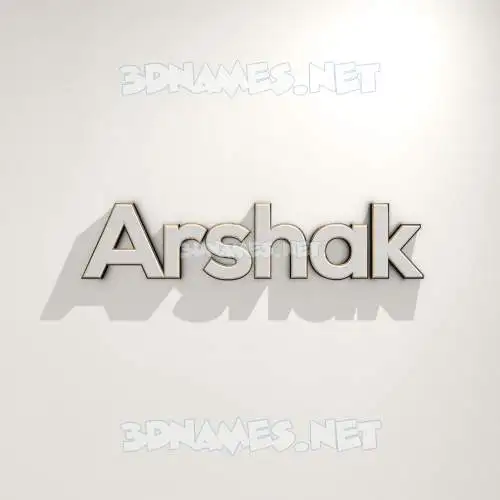 arshak in White Logo Warm style - 3D name wallpaper