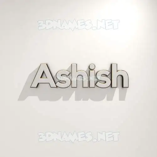 ashish in White Logo Warm style - 3D name wallpaper