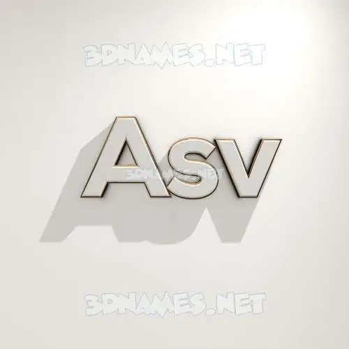 asv in White Logo Warm style - 3D name wallpaper