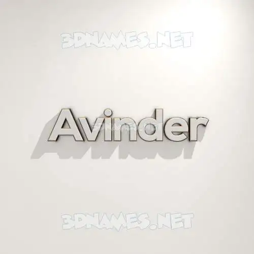 avinder in White Logo Warm style - 3D name wallpaper