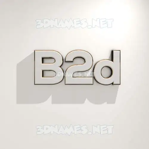 b2d in White Logo Warm style - 3D name wallpaper b2d in White Logo Warm style - 3D name wallpaper