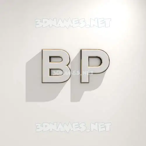 b p in White Logo Warm style - 3D name wallpaper